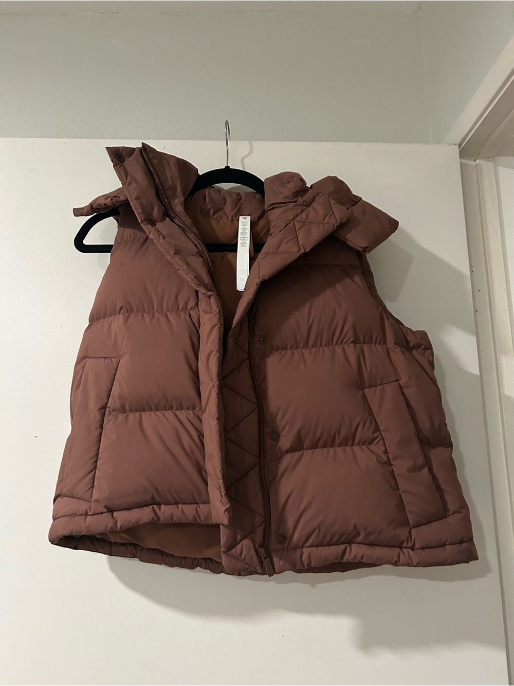 Lululemon wunder puff cropped vest goose down
